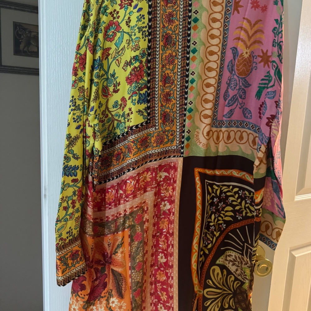 Multicolor Mixed Scarves Lenzing™ Ecovero™ Viscose Chemise - Picture 5 of 5